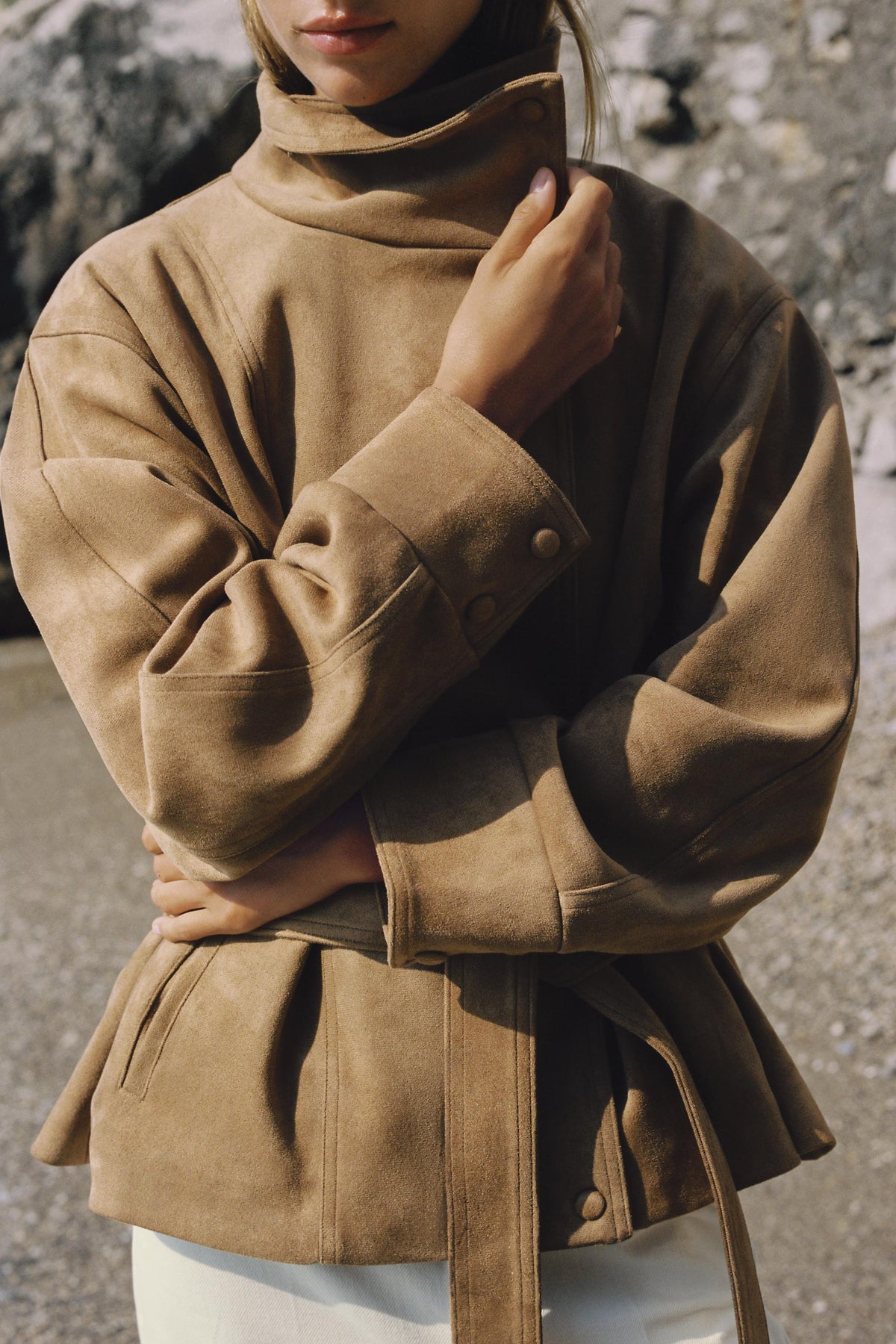 Celine | Suede Belted Jacket