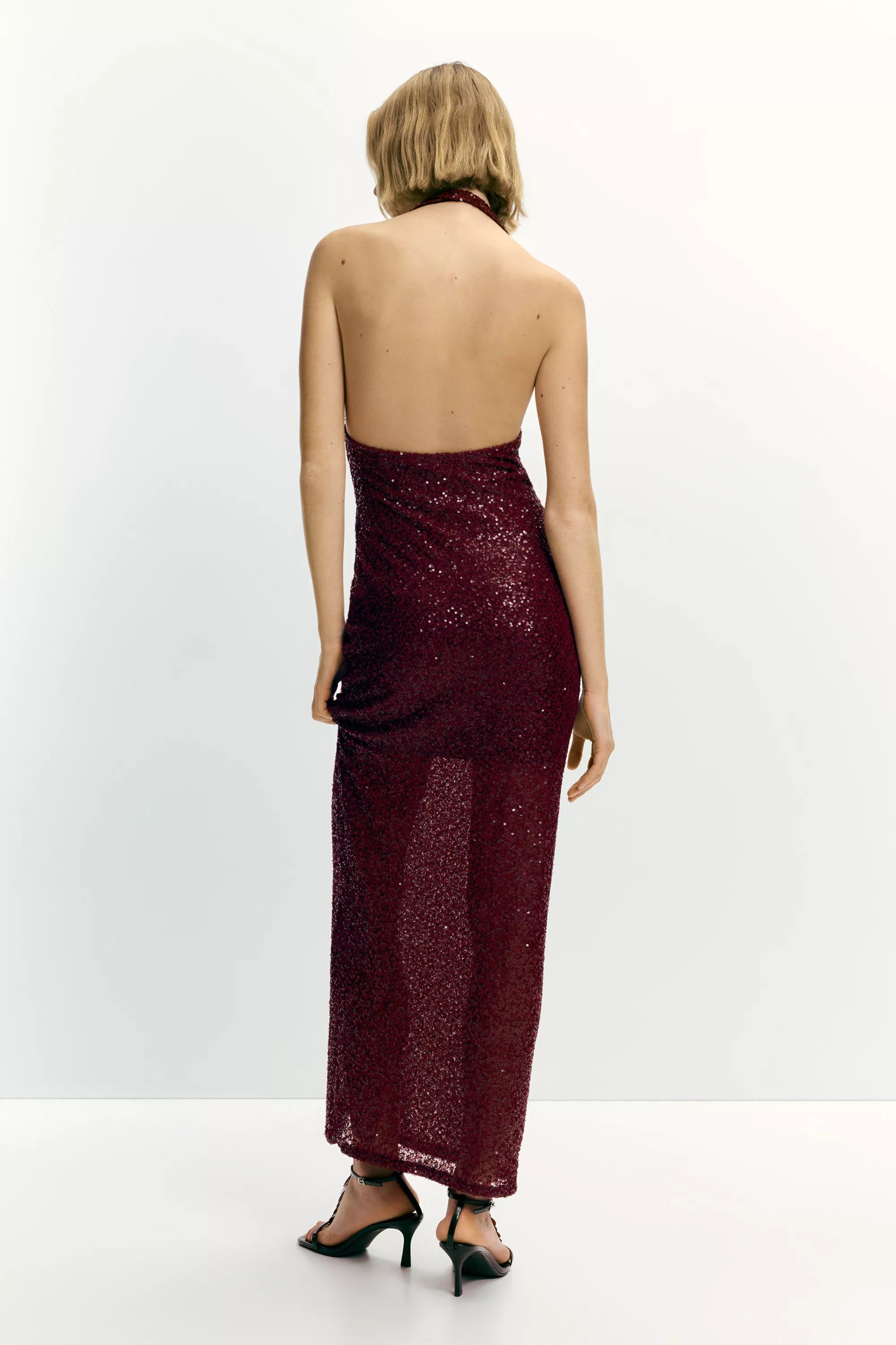 Elyra | Halter Sequin Dress