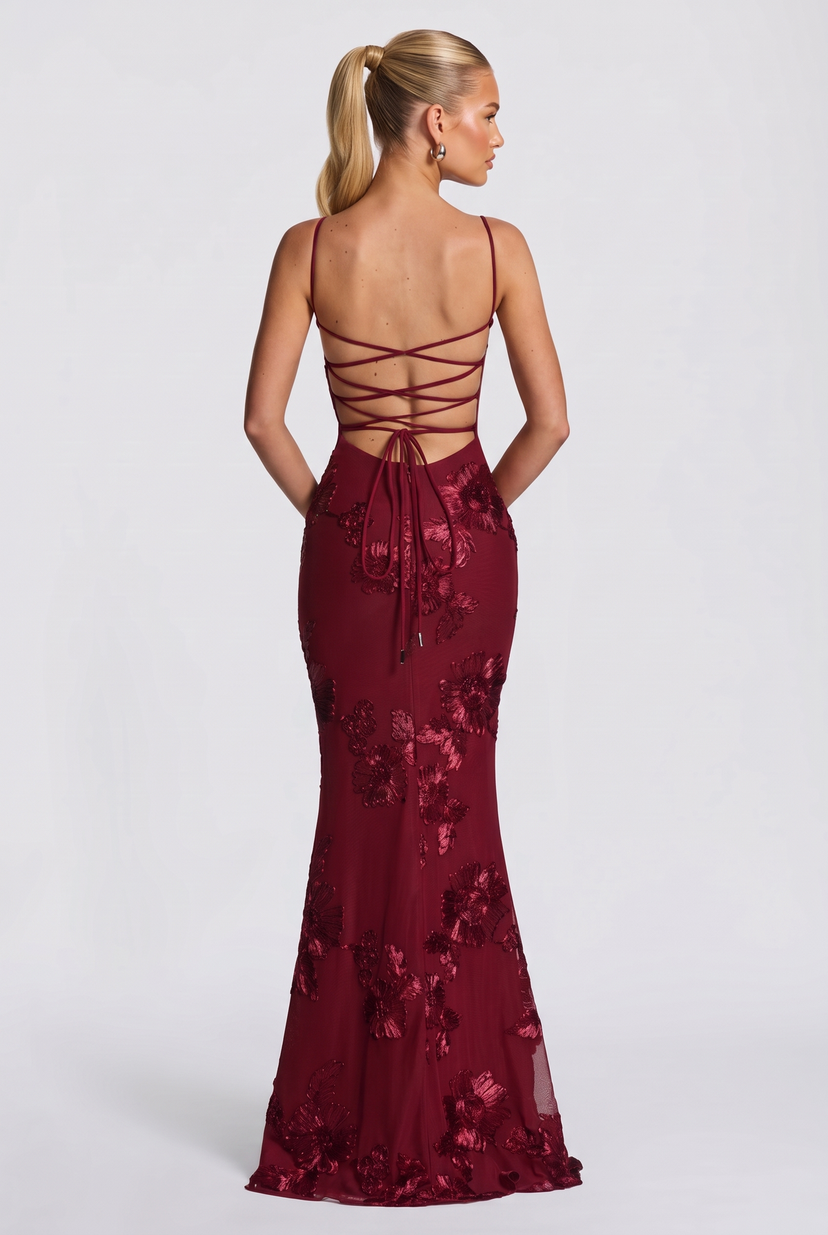 Aurethi Maxi Dress in Burgundy