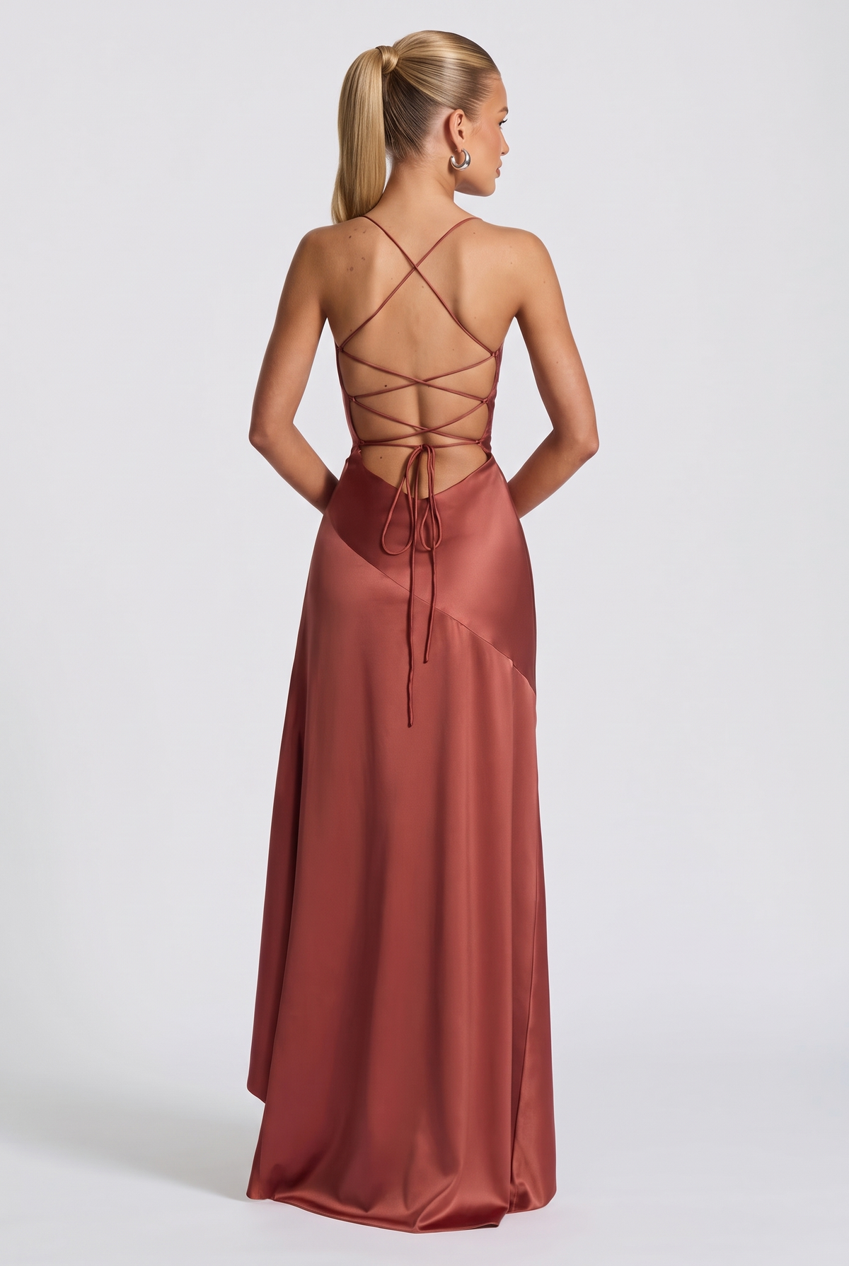 Elira Maxi Dress in Rust
