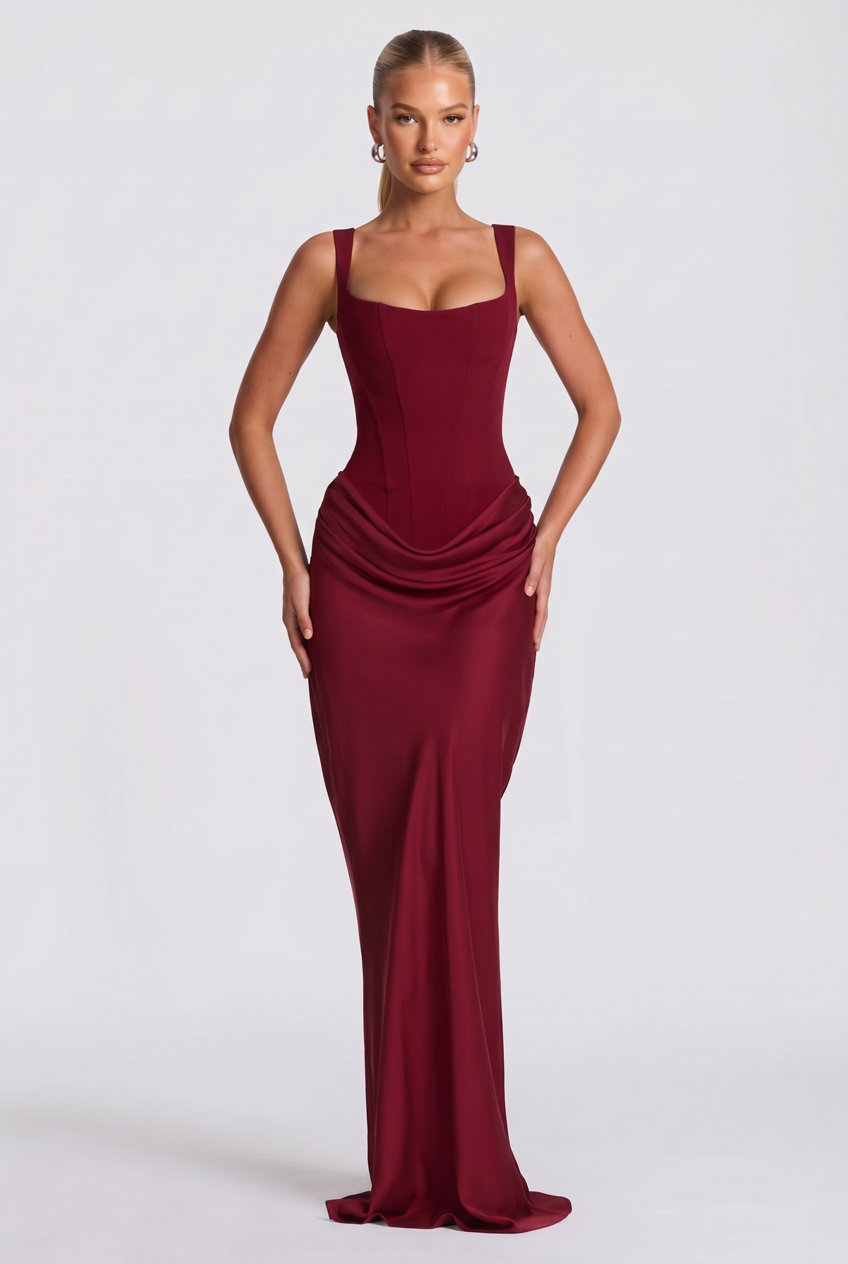 Meliora Maxi Dress in Burgundy