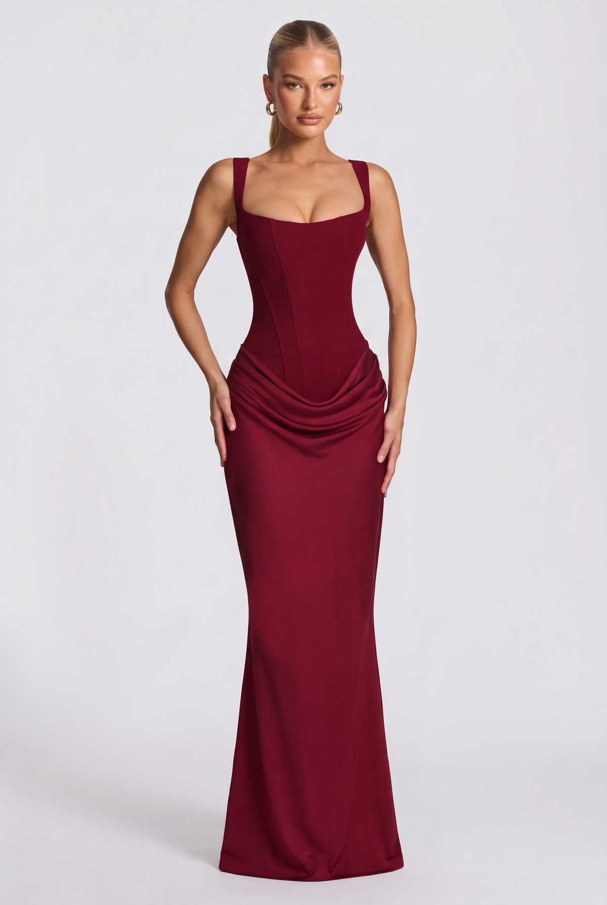 Meliora Maxi Dress in Burgundy