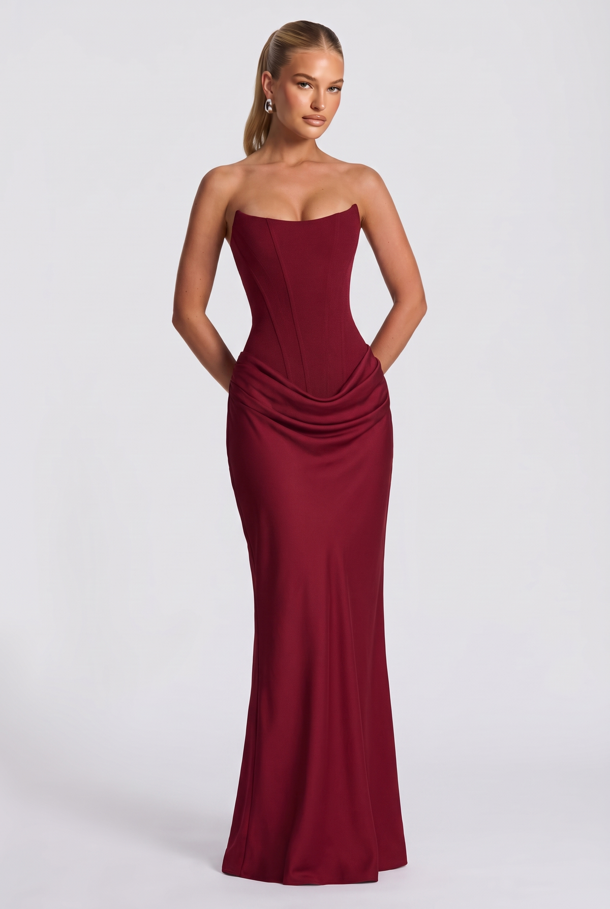 Meliora Maxi Dress in Burgundy