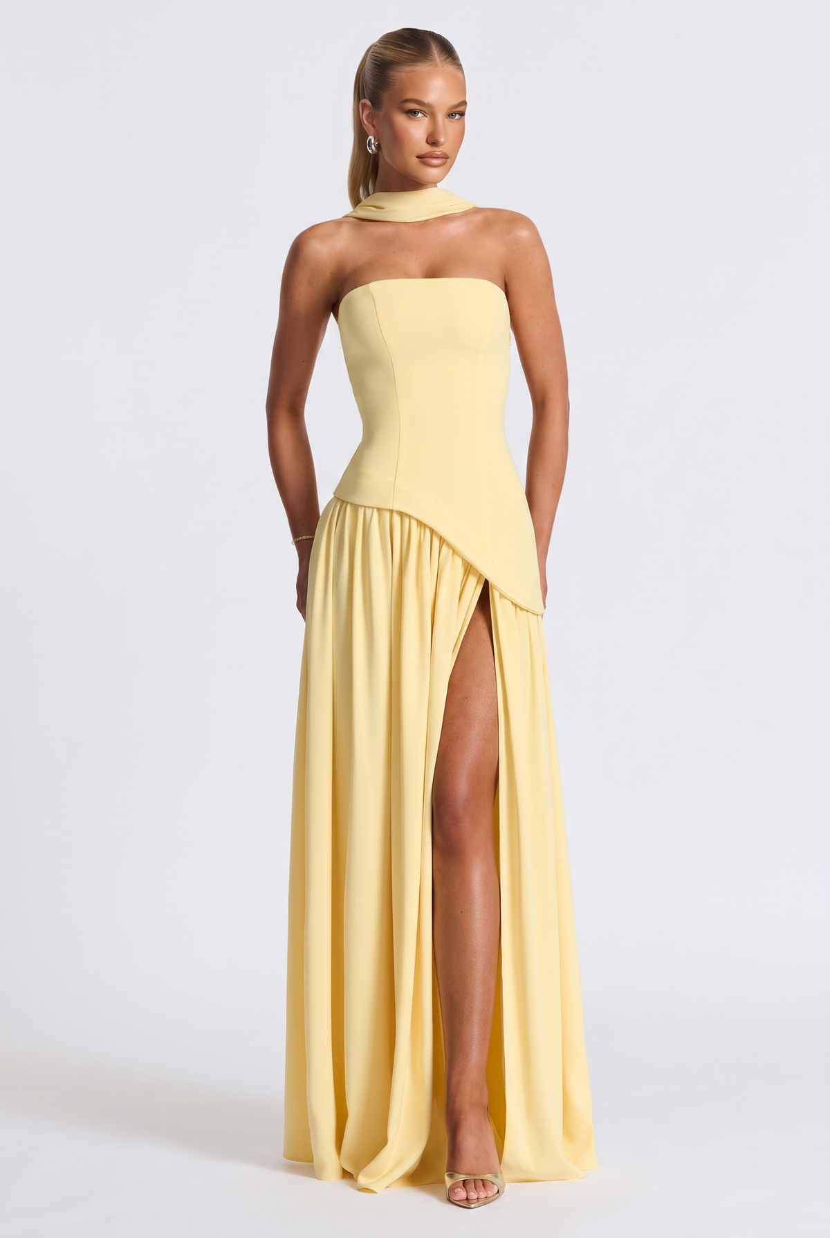 Amara Maxi Dress in Lemon