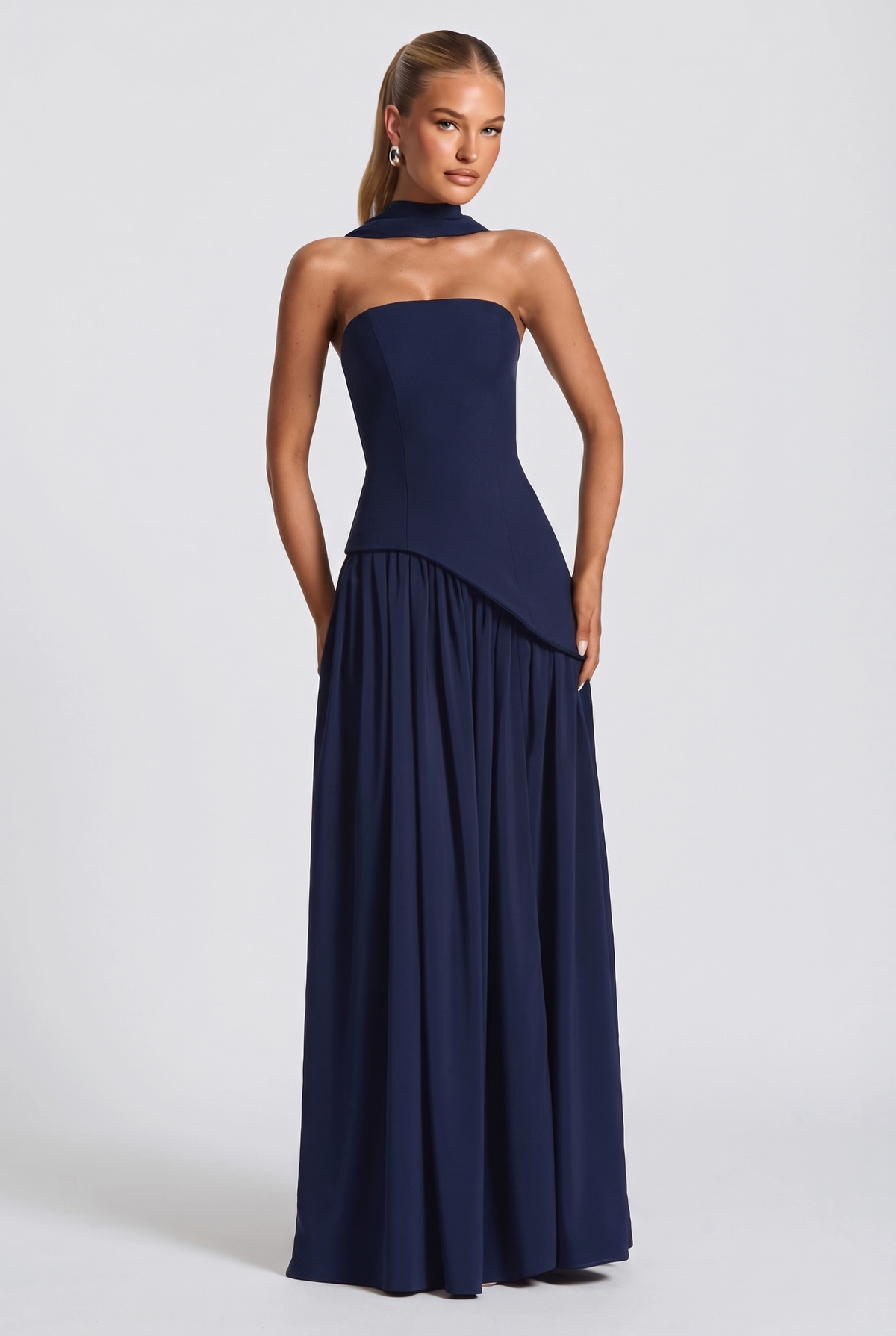 Amara Maxi Dress in Navy