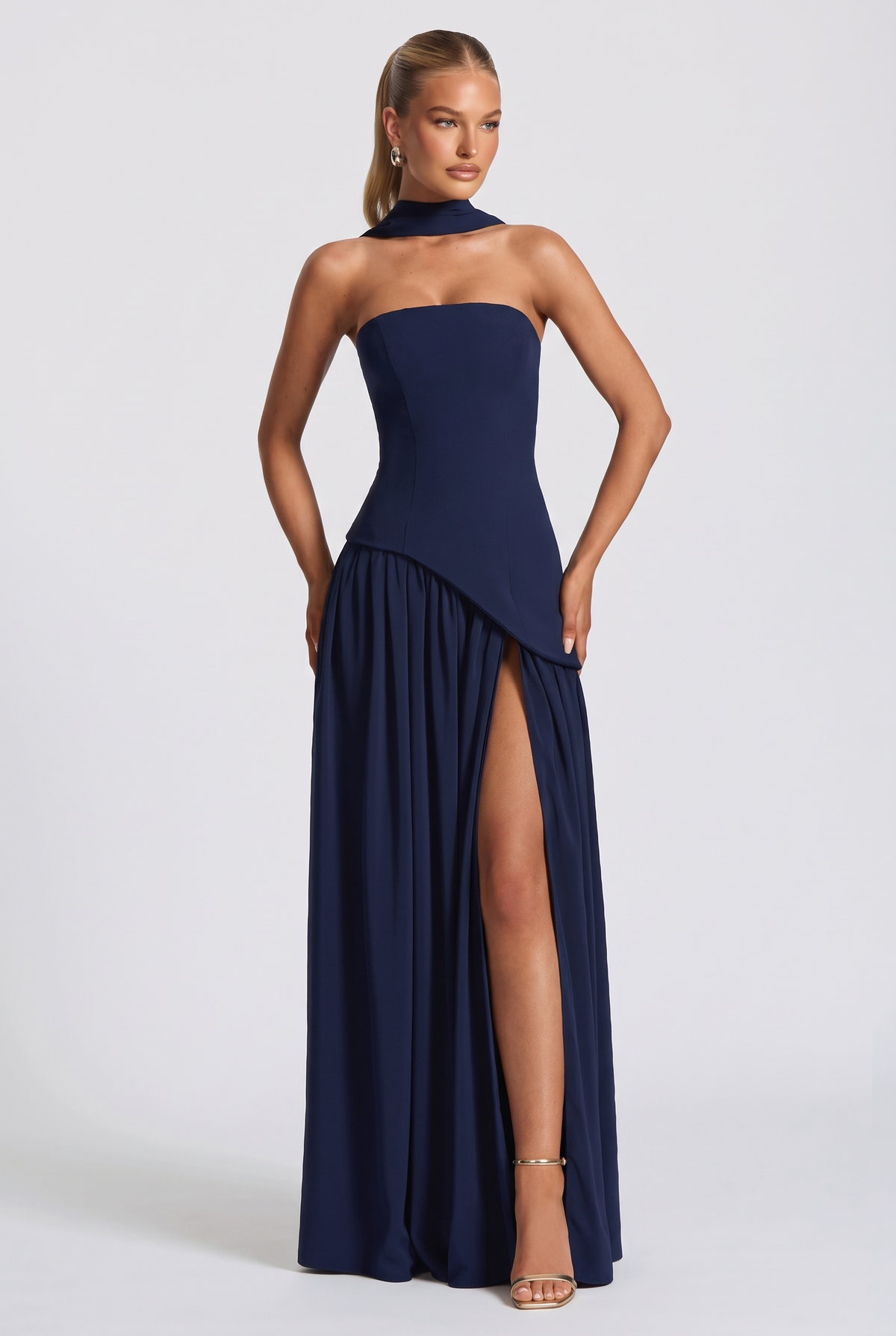 Amara Maxi Dress in Navy