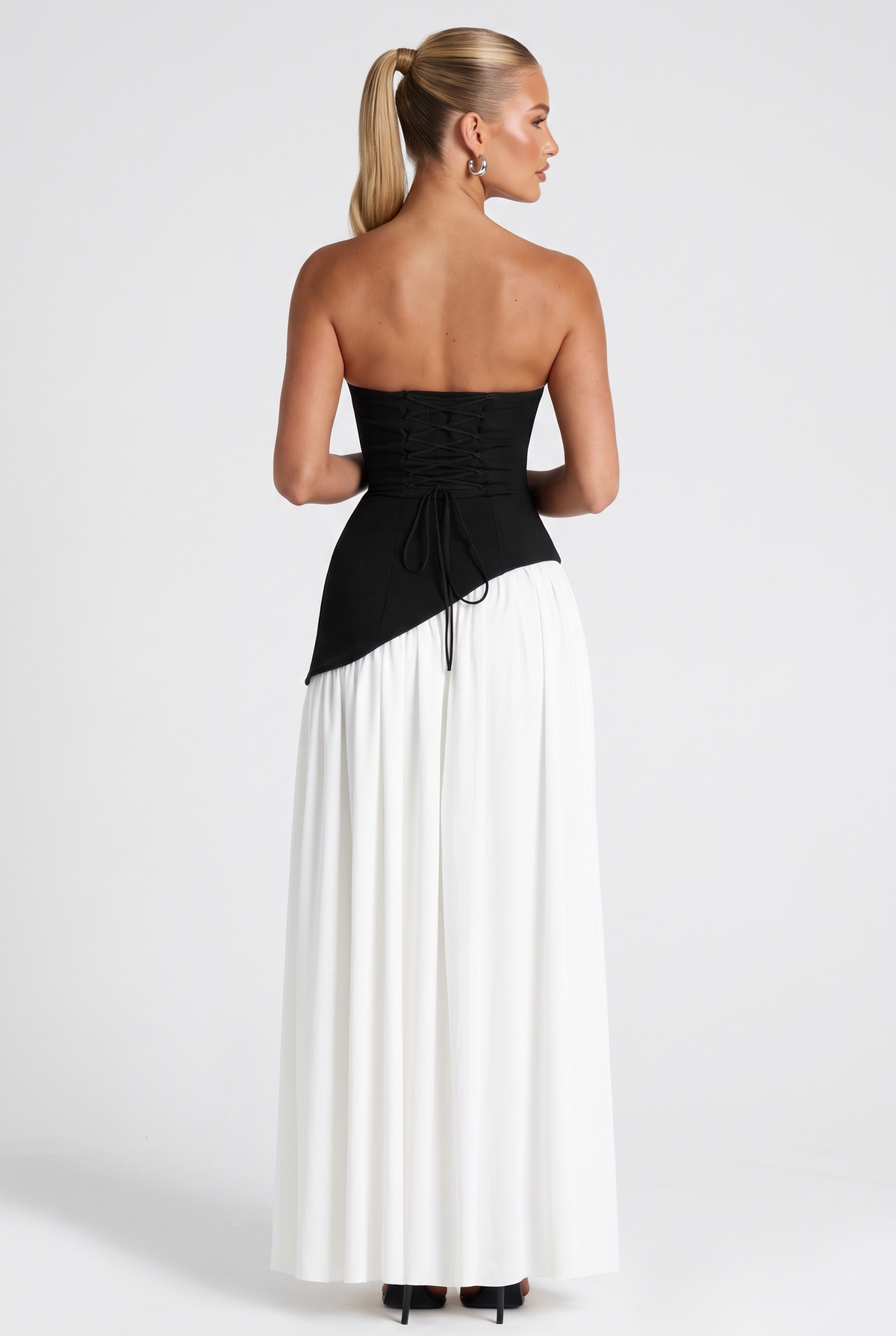 Amara Maxi Dress in Black & White