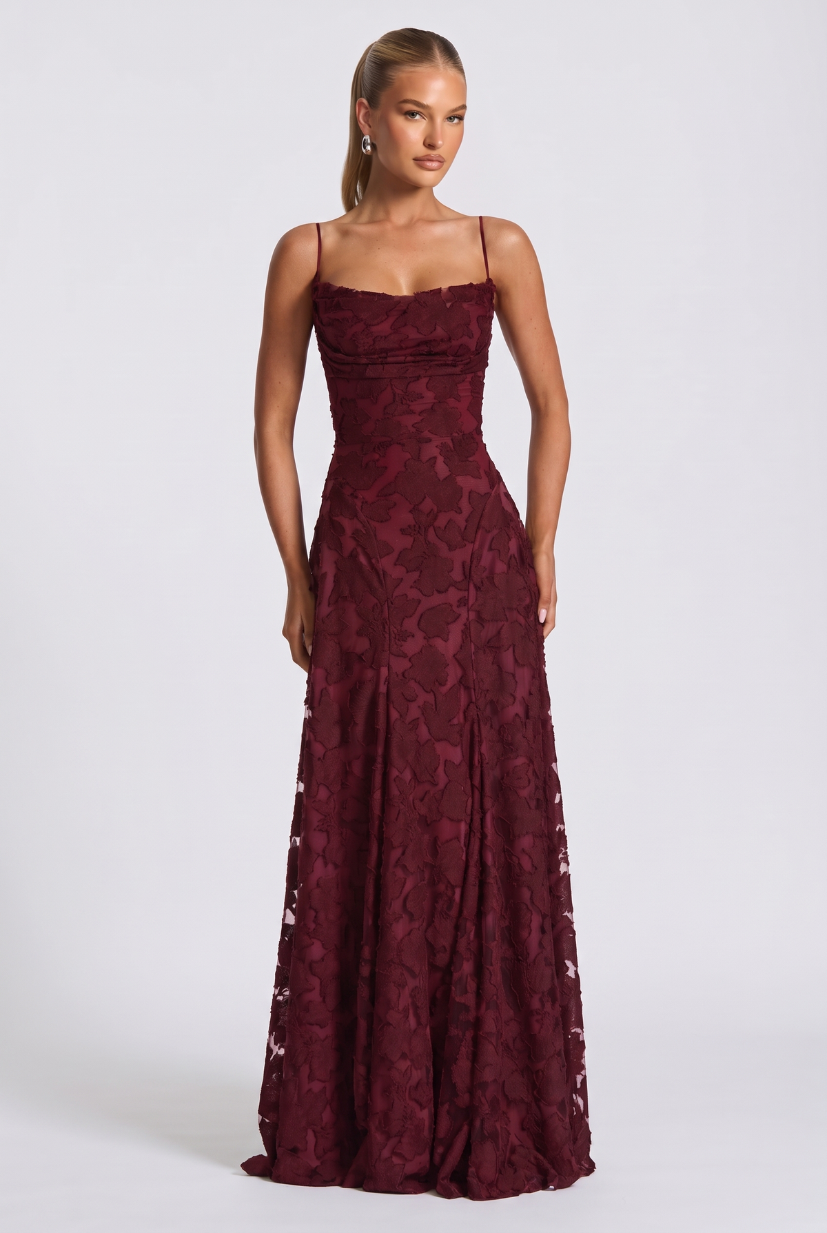 Louise Maxi Dress in Burgundy