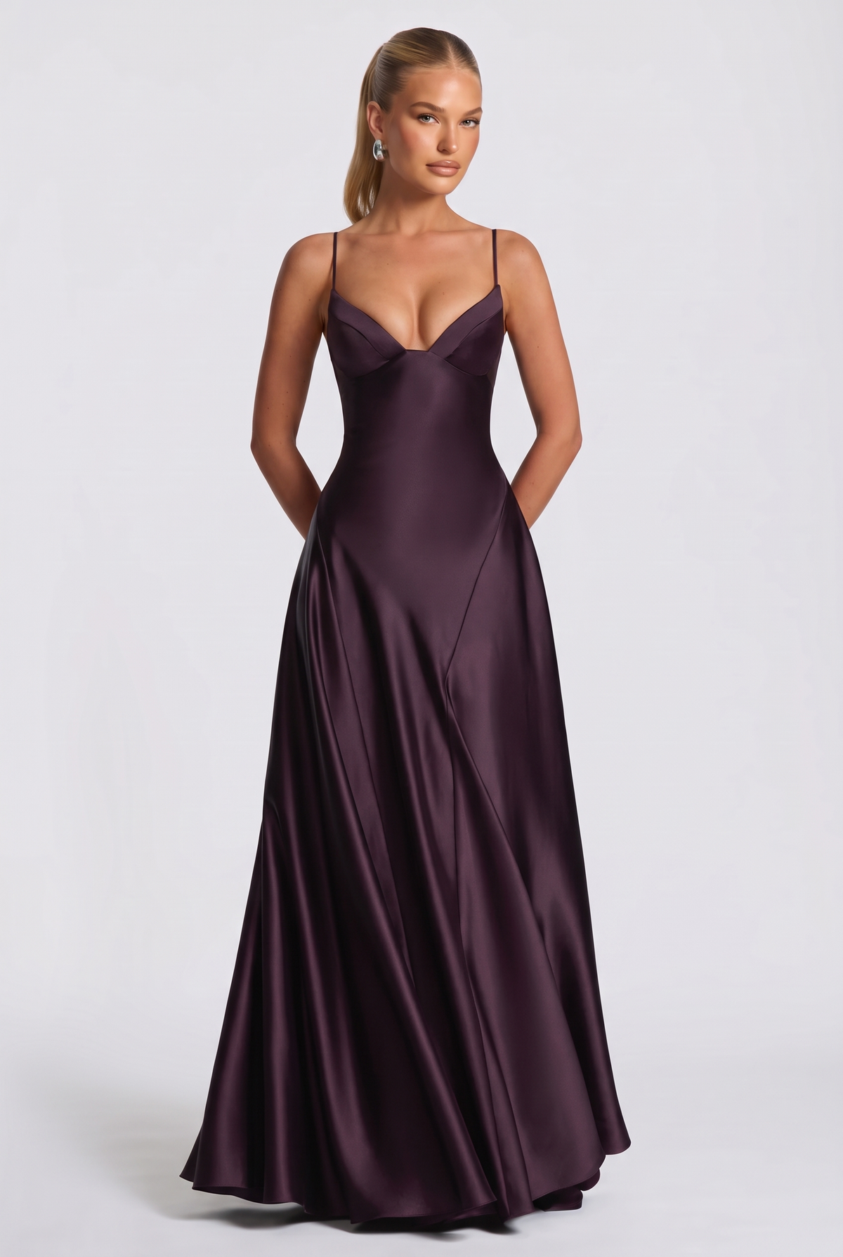 Viona Maxi Dress in Plum