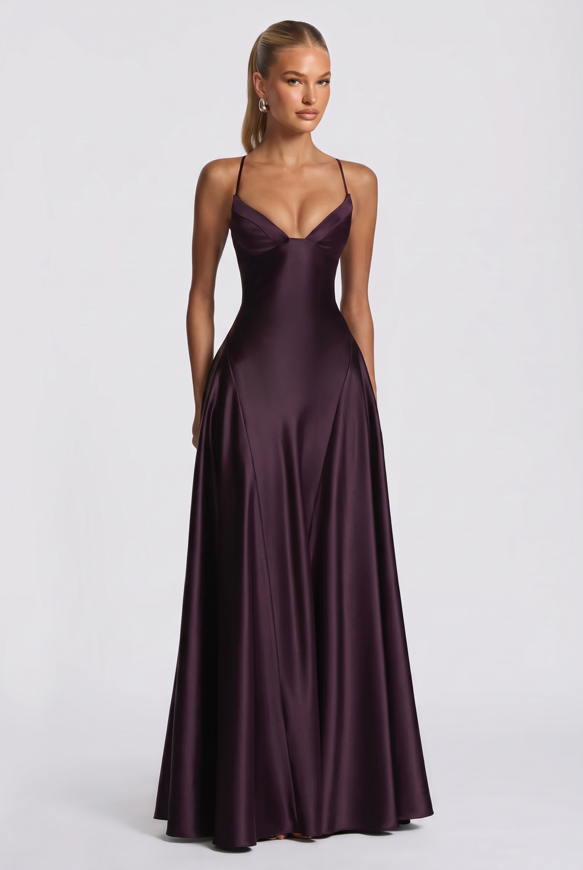 Viona Maxi Dress in Plum