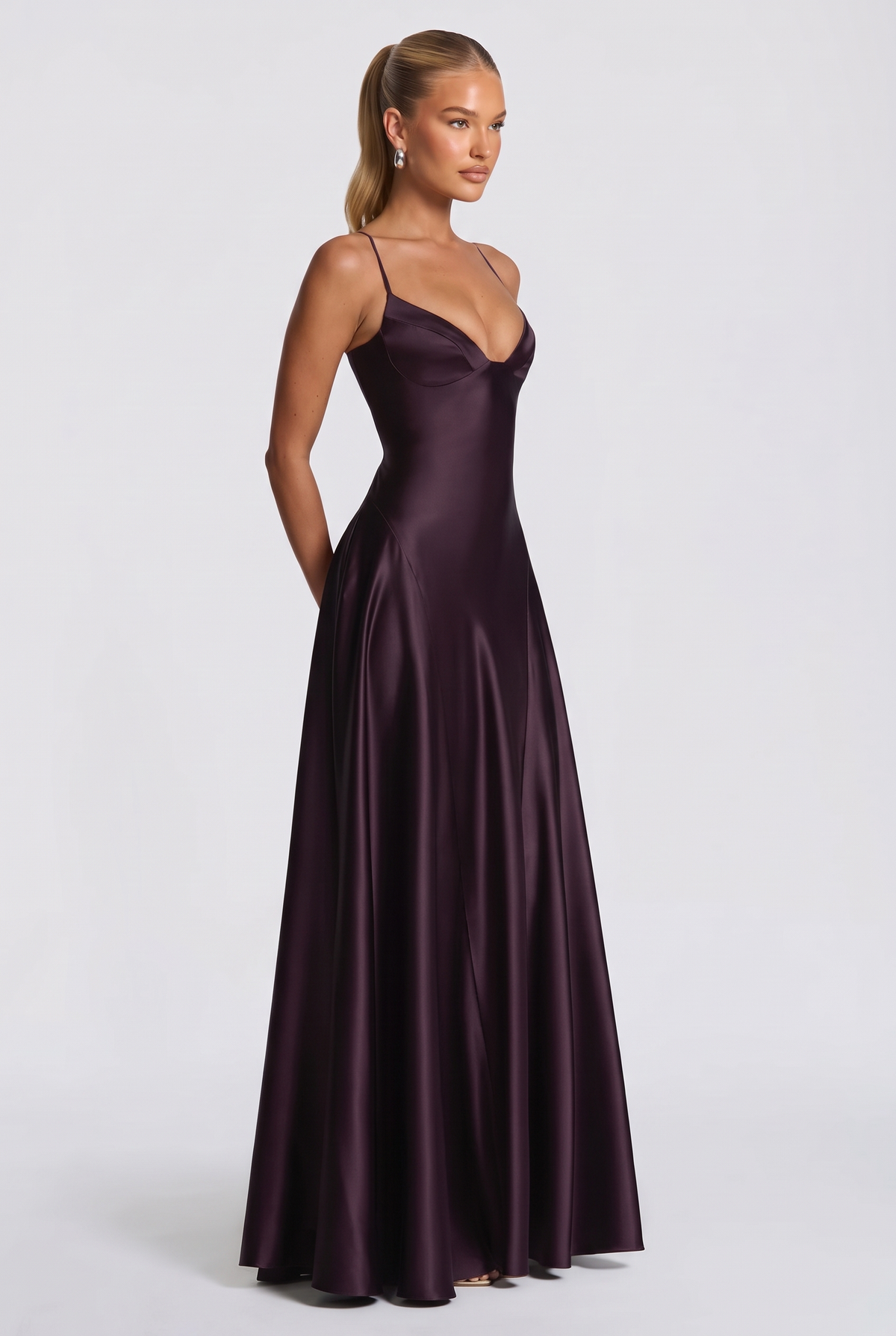 Viona Maxi Dress in Plum