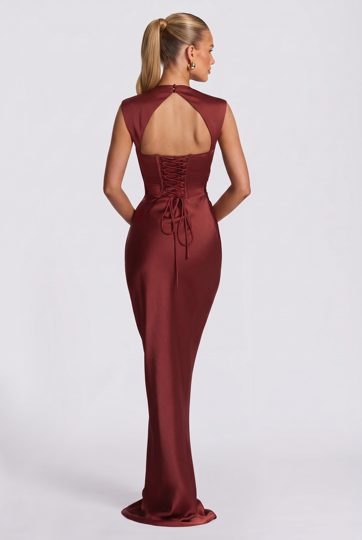Maelys Maxi Dress in Deep Rust