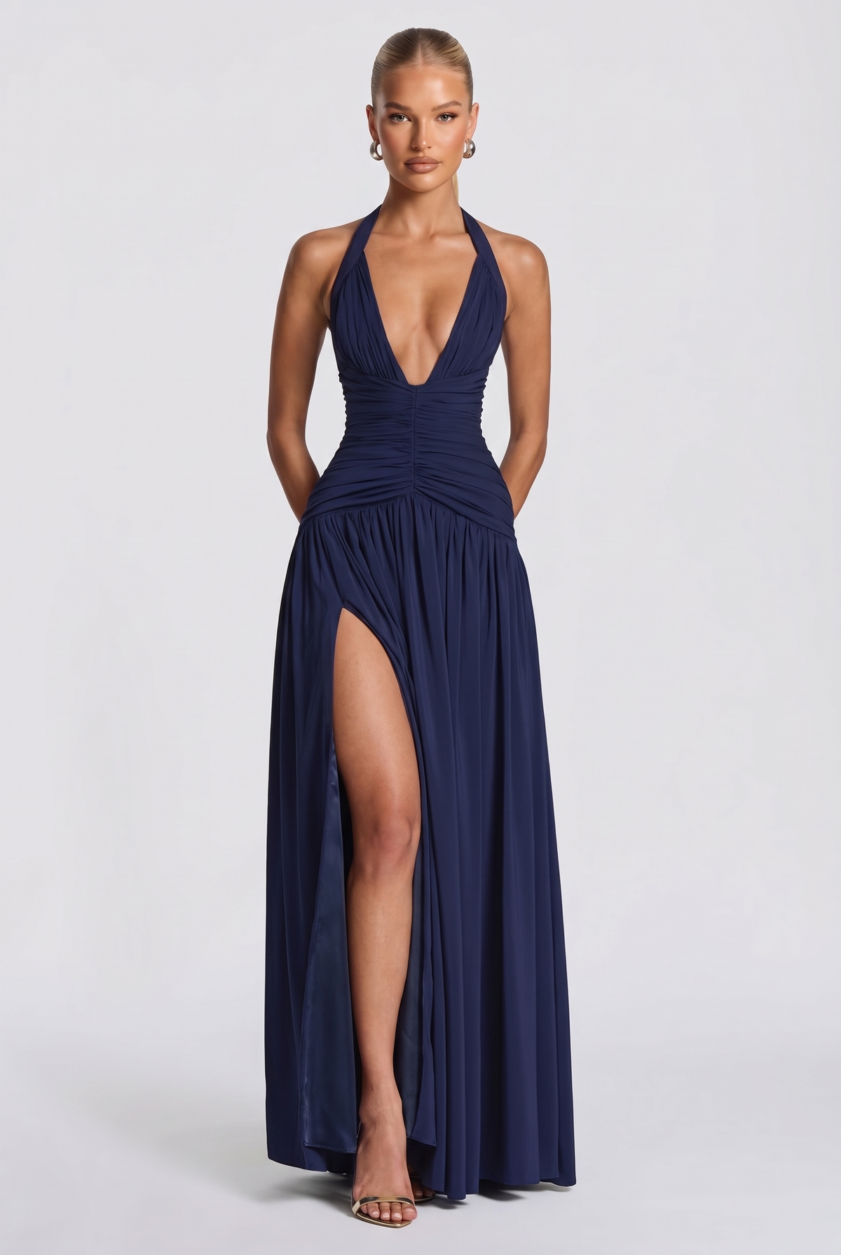 Nerisa Maxi Dress in Navy