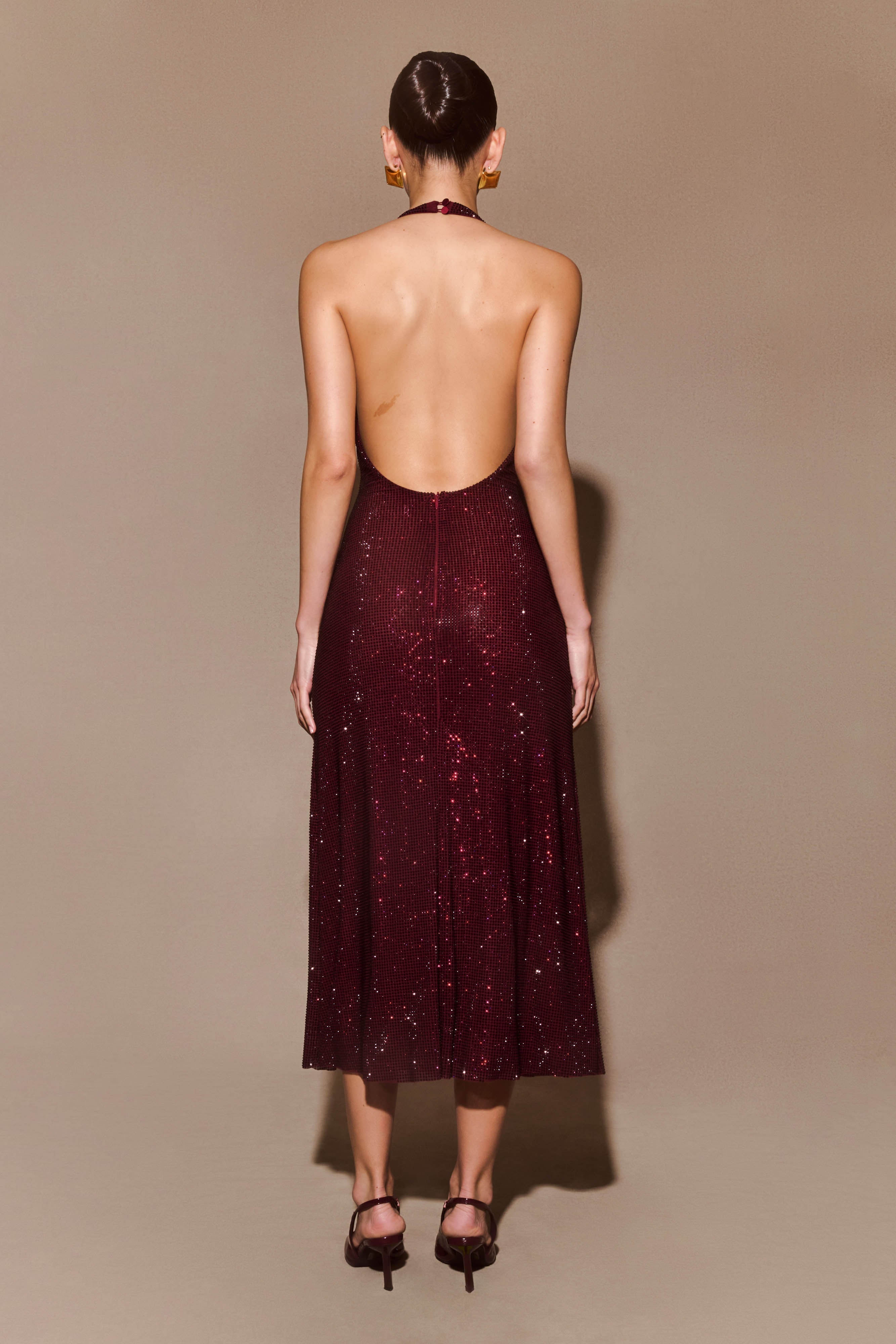Selina | Sparkle Halter Dress