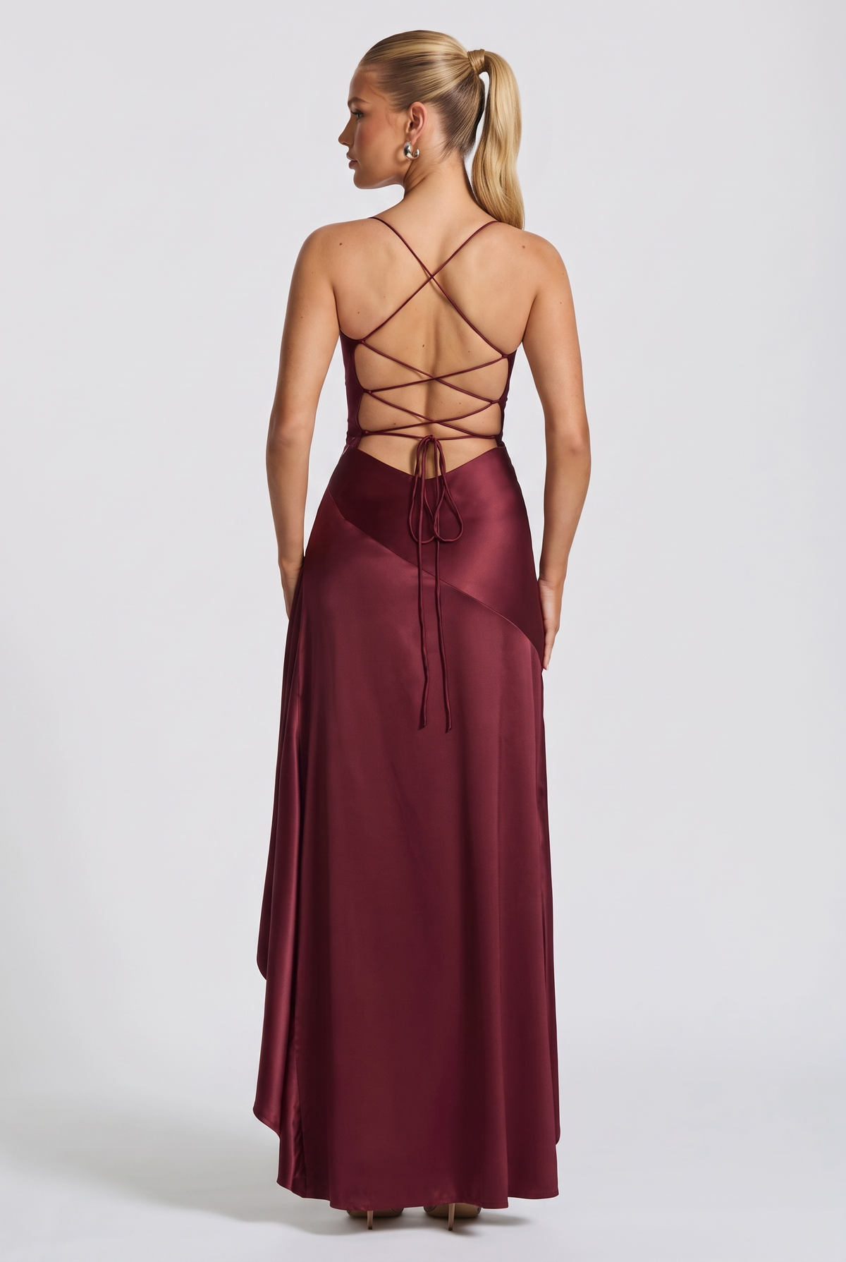 Elira Maxi Dress in Cherry Lacquer