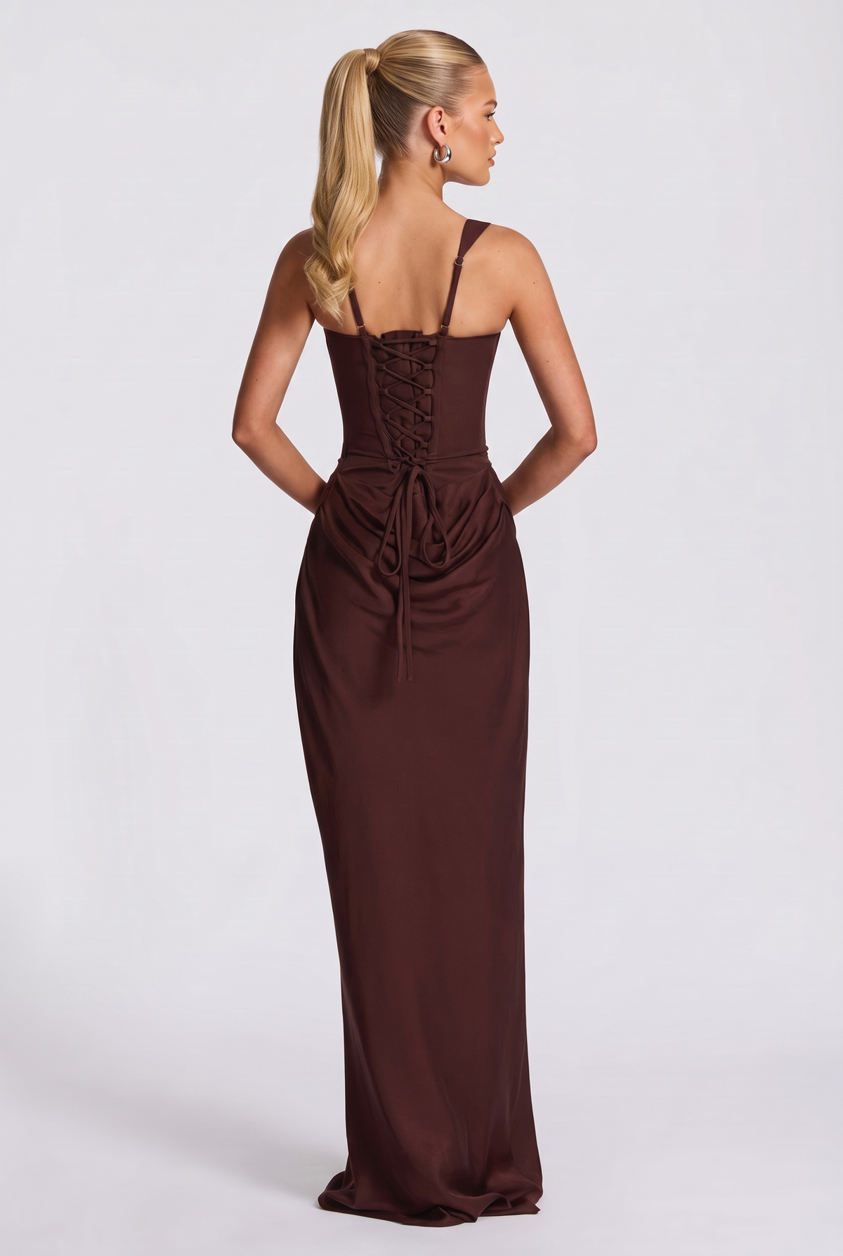 Meliora Maxi Dress in Plum Brown