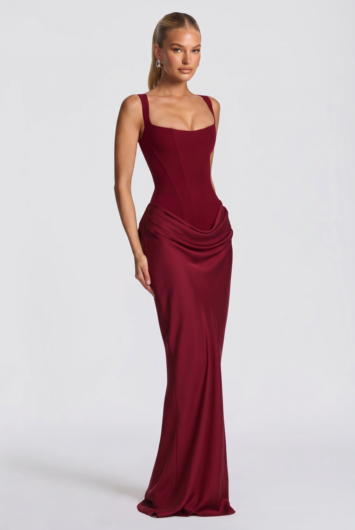 Meliora Maxi Dress in Burgundy