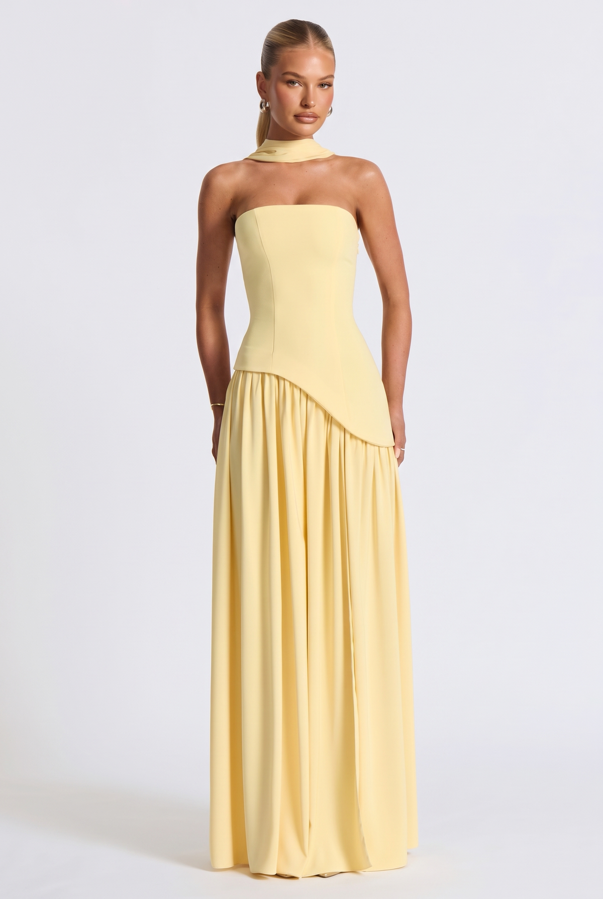 Amara Maxi Dress in Lemon