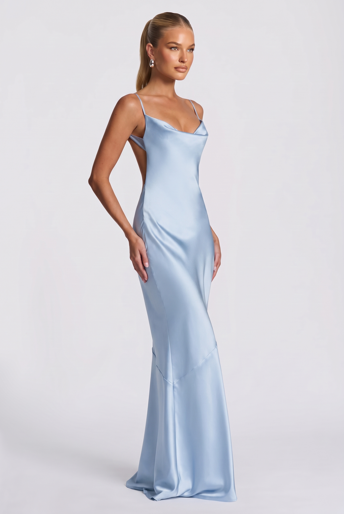 Maélia Maxi Dress in Glacier Blue