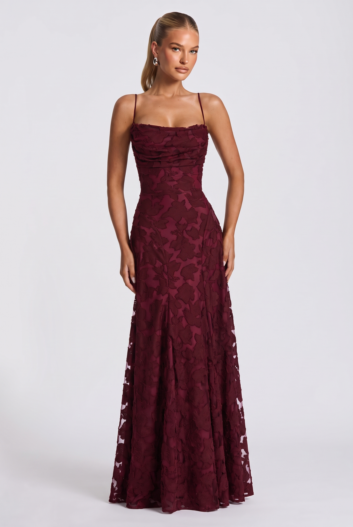 Louise Maxi Dress in Burgundy