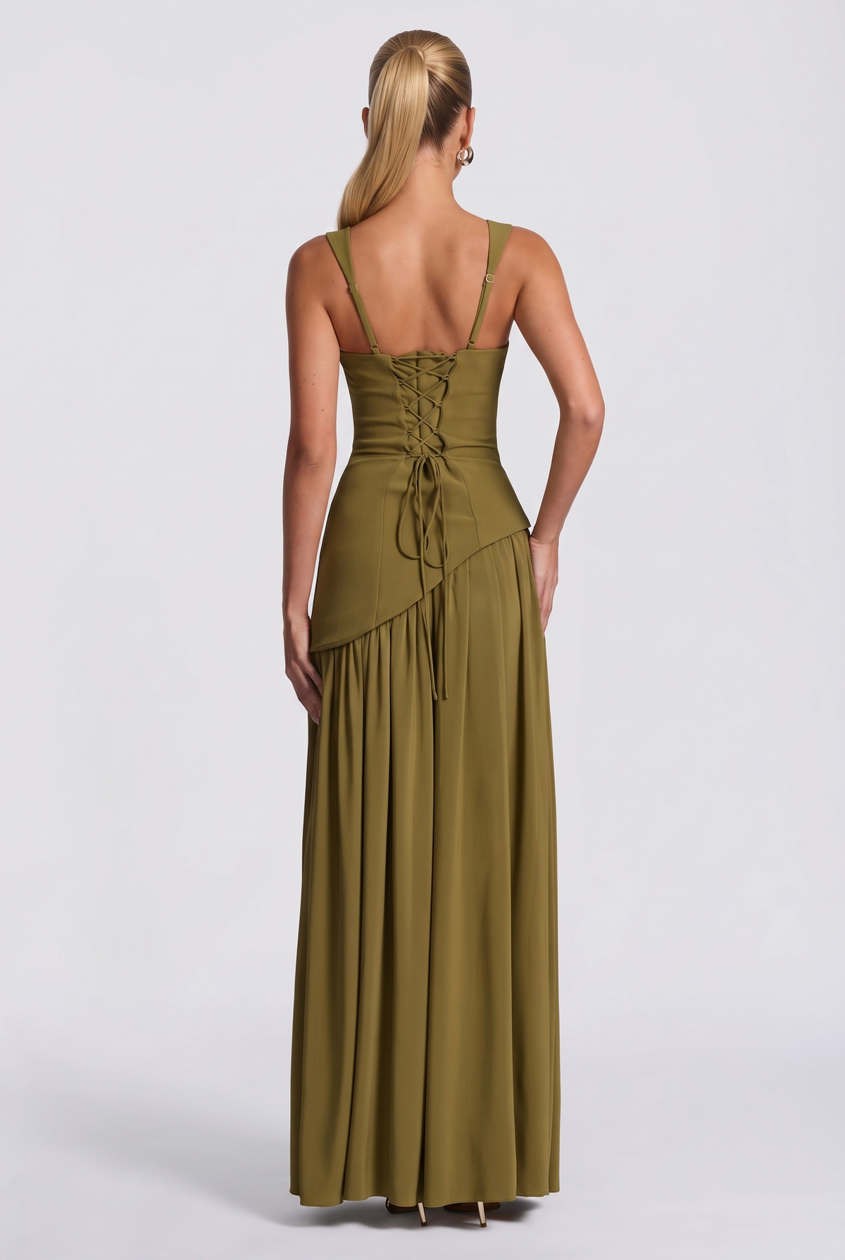 Azalea Maxi Dress in Deep Olive
