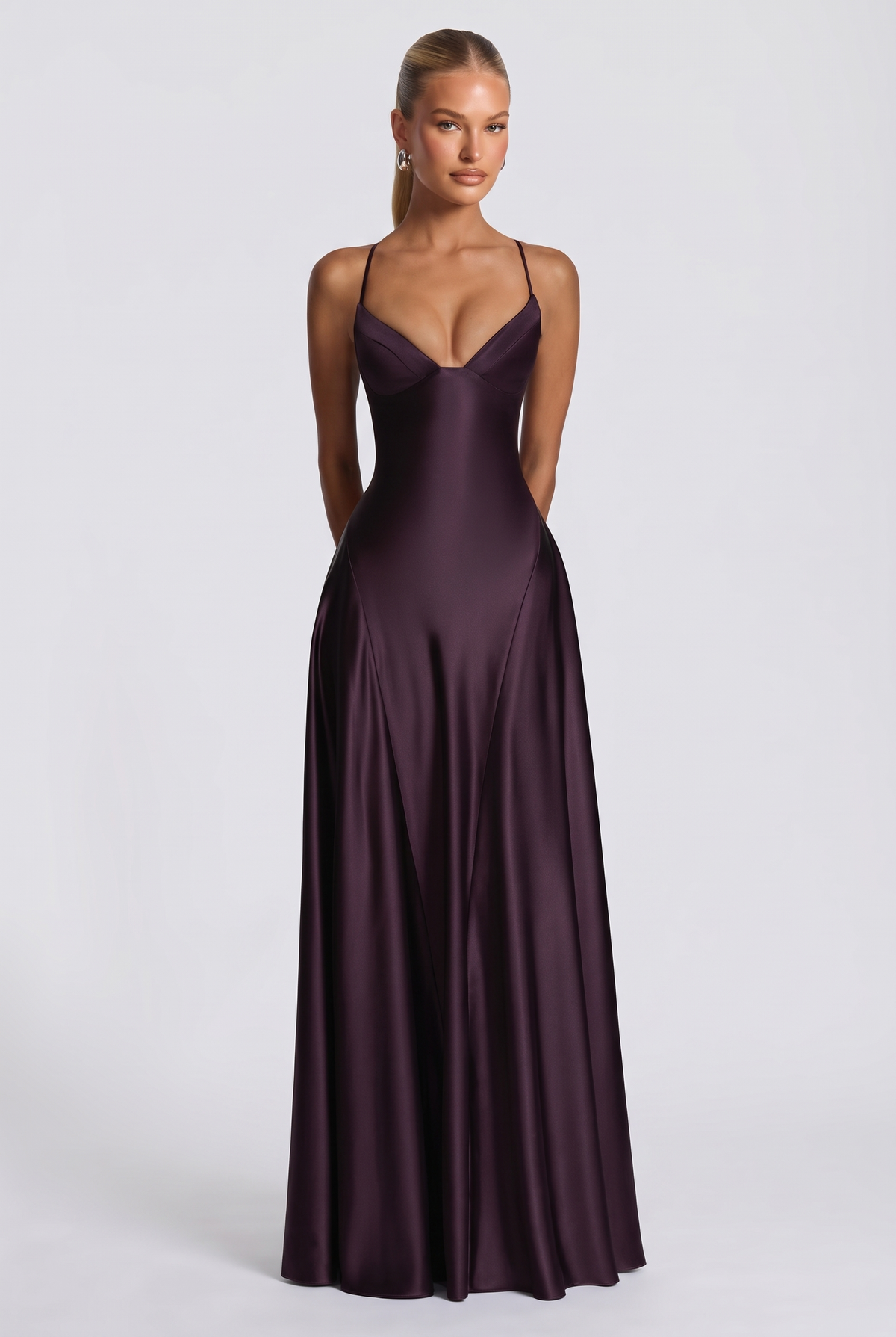 Viona Maxi Dress in Plum