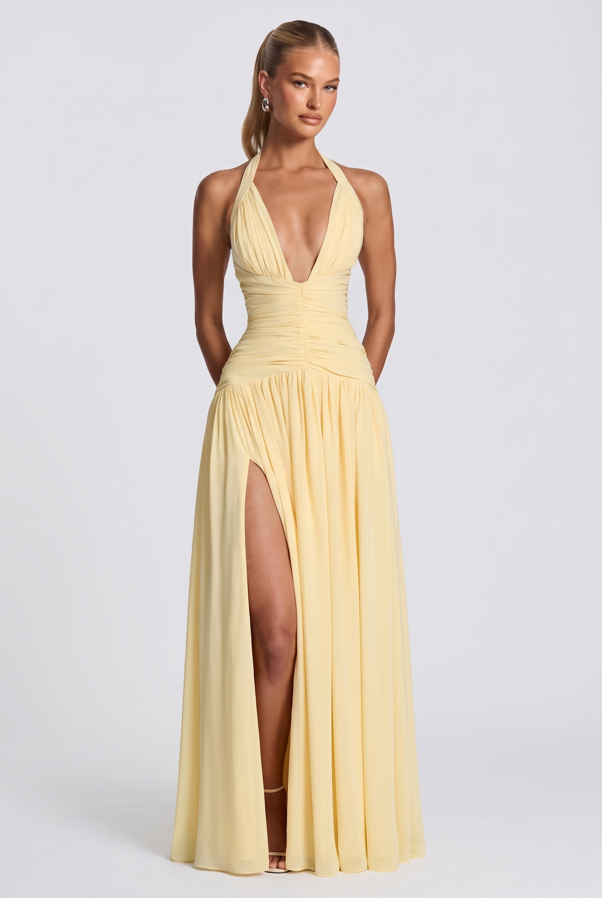 Nerisa Maxi Dress in Lemon