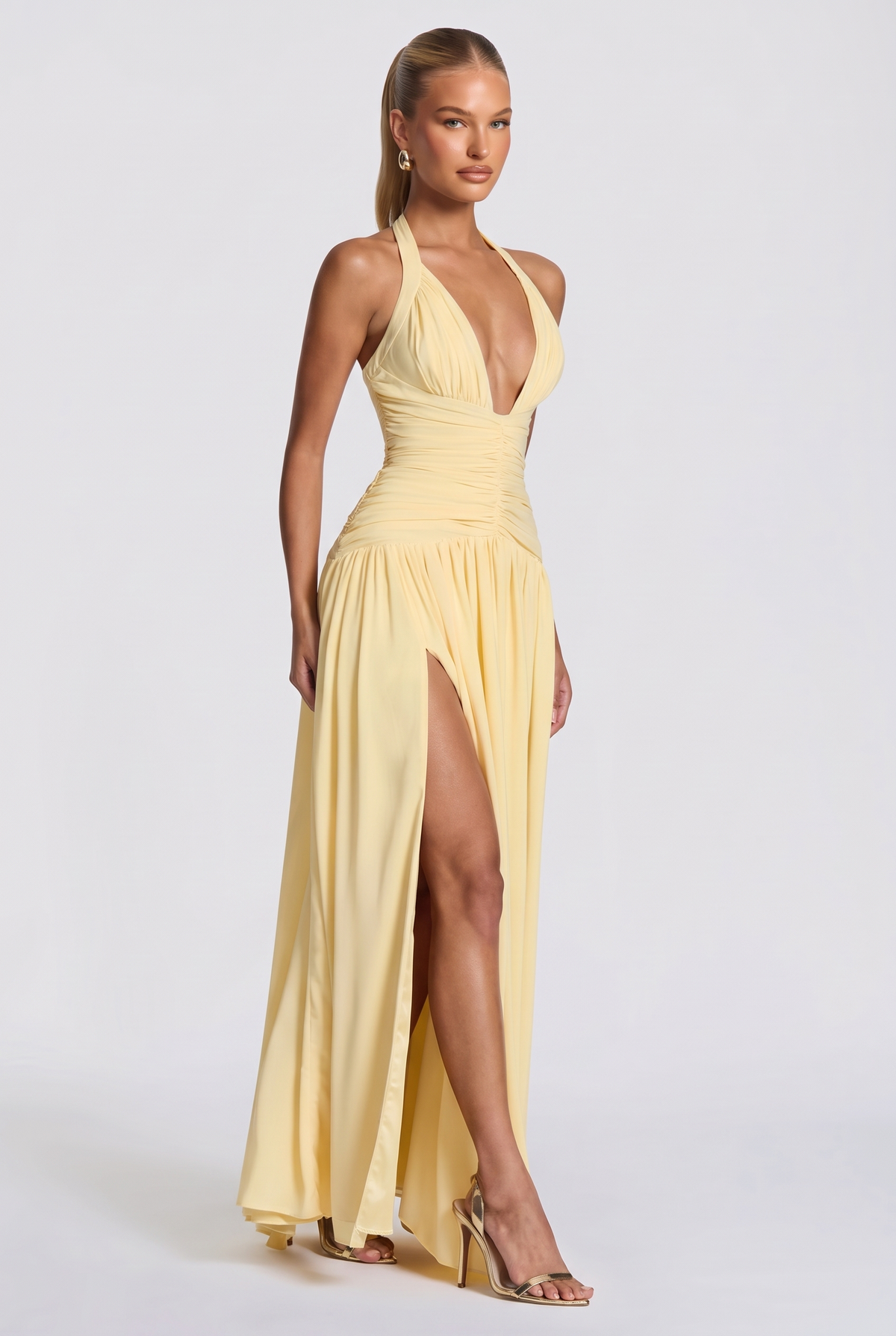 Nerisa Maxi Dress in Lemon