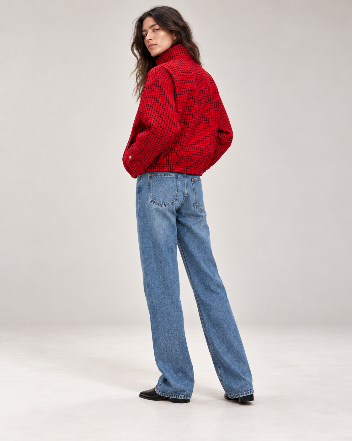 Mabel | Check Bomber Jacket