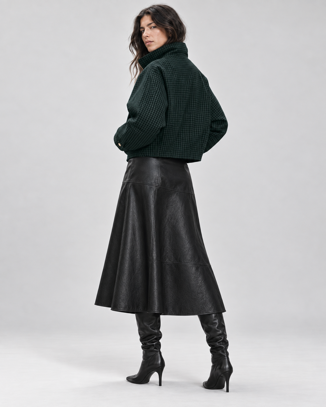 Mabel | Check Bomber Jacket